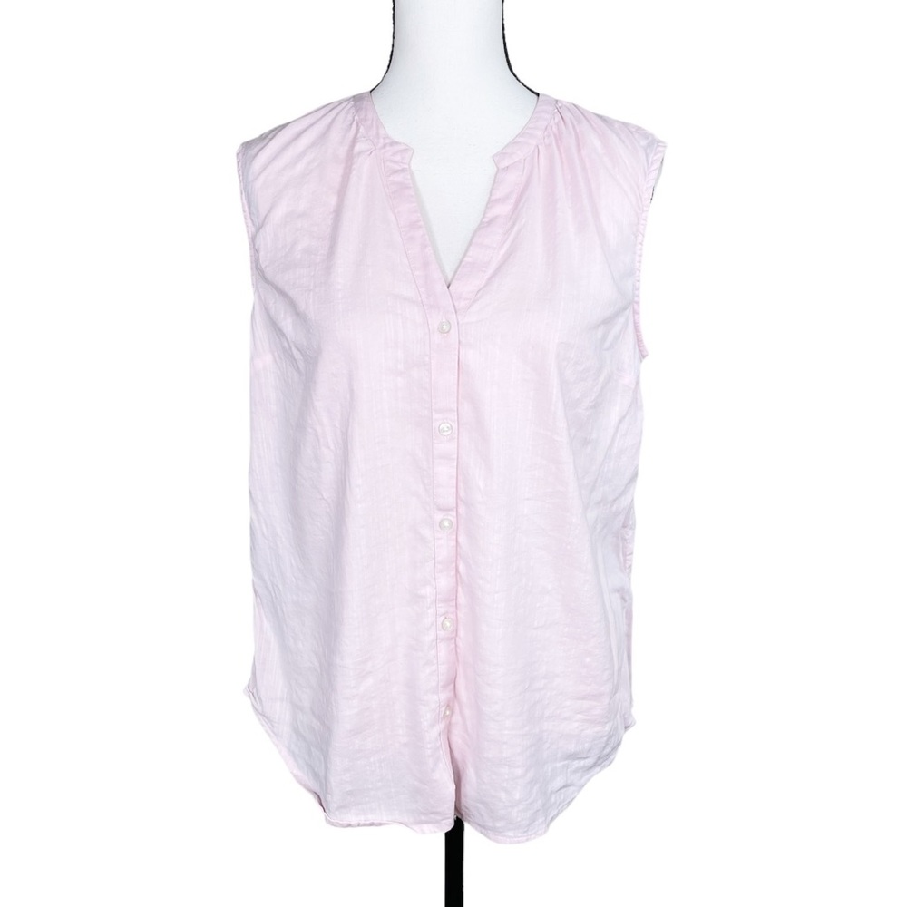 Old Navy Light Pink Sleeveless Button Down Blouse